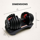 MotionGrey Adjustable Dumbbells Set with 15 Settings - 5 - 52.5 lb-8