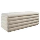 Modway Mezzo Upholstered Performance Velvet Storage Bench - Almond-Channel Tufted