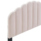 Modway Veronique Performance Velvet Twin Headboard - Pink-Height Adjustable Mounting