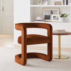 Modway Winslow Performance Velvet Barrel Accent Chair - Rust-Performance Velvet Fabric