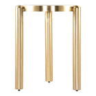Zuo Noan Side Table - White/Gold-Marble round shape tabletop
