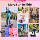 Gyrocopters PRIME Hoverboard for Kids - 15 km/h Speed ​​ - 300 W - 6.5" - LED Wheels - Bluetooth Speaker - Pink-6.5" Fat Off Road Tires