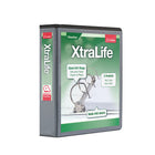 Cardinal XtraLife ClearVue Locking D-Ring Binder, Black, 2”-Interior pockets on the front and back