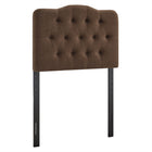 Modway Annabel Premium Linen Blend Twin Headboard - Cocoa-Premium Linen Blend Upholstery