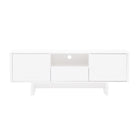 Manhattan Comfort Ella 59.1" Modern TV Stand - White-Modern TV Stand for Living Room Use