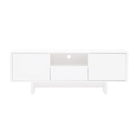 Manhattan Comfort Ella 59.1" Modern TV Stand - White-Modern TV Stand for Living Room Use