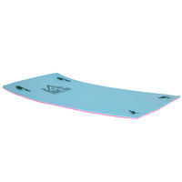 HOMCOM Floating Mat with Storage Straps - 7.5' x 4' - Blue/Pink-Water float mat offers great fun on the water with your family and friends
