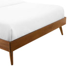 Modway Margo Wood Full Platform Bed Frame - Walnut-Rubberwood Legs