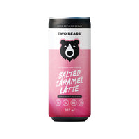 Two Bears Dairy Salted Caramel Latte - 207 mL - 6 Pack-Proudly Canadian: Born in Canada, brewed with care, we craft each can with Canadian values - bold, kind, and a little wild
