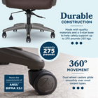 La-Z-Boy Mercer Air Lumbar Executive Office Chair - Brown-Adjust tilt tension at the turn of a knob