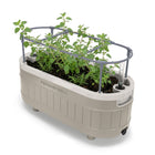 Permasteel Self-Watering Planter Box with Mounting Brackets - Taupe-Wall & Rail Brackets