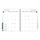 Blueline 2027 14-Month Monthly Planner with Twin-Wire Binding - 11" x 8-1/2" - Dramatic Floral-Twin-wire binding with soft printed cover