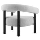 Modway Sable Upholstered Fabric Armchair - Light Grey Black-Non-Marking Foot Pins