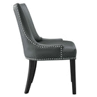 Modway Marquis Vegan Leather Dining Chair - Grey-Non-Marking Foot Pins