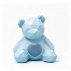 Kemilife Cyber-Style Teddy Bear Bluetooth Speaker - Blue-Teddy bear Bluetooth speaker with geometric design