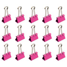 JAM Paper Colourful Binder Clips - Medium - 1 1/4" - Pink - 15 Pack-Perfect for staying stylishly organized around the house, at school, or in the office!