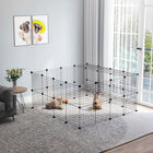 PawHut 28" H 36-Panel Pet Playpen with Door-PP resin layers provide cozy running and resting area 