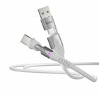Statik PowerPivot Pro Nylon Braided Charge/Sync Cable USB-C to USB-C - 3.3 ft - White-Rapid Data Transfer to Move Photos, Videos, Music, and More. Charge up your phone or move important files with confidence. Built-in safety features keep your battery, devices, and files protected