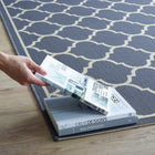 Modway Avena Moroccan Quatrefoil Trellis Indoor/Outdoor Area Rug - 8 ft W x 10 ft L - Blue/Beige-100% Soft Polypropylene