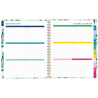 Emily Ley Simplified 2026-27 Weekly/Monthly Planner - 11" x 9" - Savannah Blooms - Bilingual-One week per two page spread has ruled planning space and a section to check off completed tasks.