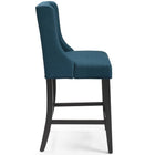 Modway Baronet Tufted Button Upholstered Fabric Counter Stool - Azure-Sinuous Spring Support