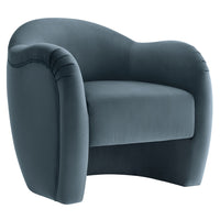 Modway Compose Performance Velvet Accent Chair - Cadet Blue-Versatile Accent Chair