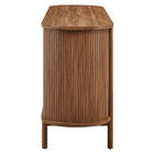 Modway Cadence 6-Drawer Curved Dresser - Walnut-Non-Marking Foot Pins