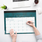 Cambridge 2026-27 Tundra Standard Desk Pad - 22" x 17" - Bilingual-One month per page format has unruled daily blocks for open planning