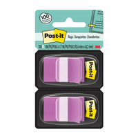 Post-it 1" x 1.7" Flags - Purple - 50 Flags/Dispenser - 2 Dispensers/Pack-Flags make it simple to mark and highlight important information