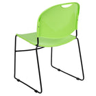 Flash Furniture HERCULES Series Green Ultra-Compact Stack Chair with Black Powder Coated Frame-Stack Quantity: 35