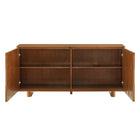 Modway Foundry Woven Design Buffet Storage Cabinet - 71" - in Walnut-8