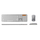 ProtoArc Backlit Bluetooth Keyboard and Mouse Combo for Mac - White-Both the wireless mouse and keyboard feature rechargeable batteries, with the mouse having a built-in 300mAh lithium battery and the keyboard having a larger capacity of 1200mAh