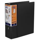 Davis Group QuickFit Deluxe File Binder - 4"- 3-Ring - D-Ring - Letter Size - Black-Commercial Grade Binder, Black,  holds 650 sheets of paper, for 8.5"x11" size paper