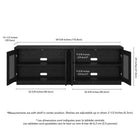 Hudson&Canal Pryce TV Stand for TV's up to 78" - Black Grain/Black Rattan-8