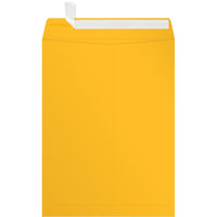 Jam Paper 80 lb Open-End Envelopes - 9" H x 12" W - Sunflower Yellow - 50 Pack-Open-end envelope: These open-end 9” x 12” catalog envelopes have a convenient vertical design. Use them to send business letters, confidential documents, large photos, folders, and so much more. The rectangular flap is on the short side, helping to keep things organized and from falling out after opening