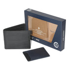 Club Rochelier Men's Billfold Wallet with Removable Card Holder - Black/Navy Combo-1 Bill compartment