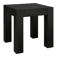 Hudson&Canal Langston 22"W Square Side Table - Black Grain-A minimalist contemporary design for your living room, den, and more