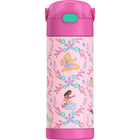 Thermos FUNtainer Vacuum Insulated Stainless Steel Water Bottle - 410mL - Princess-Leak-proof when closed