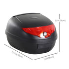 HOMCOM Detachable Scooter Motorcycle Trunk Top Case - 24 L - Black-Strong bearing performance makes it more stable