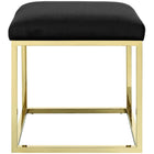 Modway Anticipate Ottoman - Gold/Black-Non-Marking Foot Caps