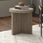 Hudson&Canal Holm 22"W Round Side Table - Antiqued Grey Oak-Clean with a soft, dry cloth and no harsh chemicals or abrasive cleaning materials