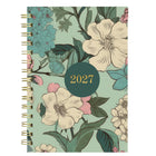 Blueline 17 Months Weekly/Monthly Planner - August to Dec - 8" H x 5" W - Verdant Design - Bilingual-Gold twin-wire binding, two-piece hard cover