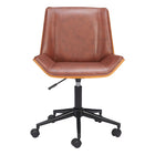 Zuo Maker Office Chair - Brown-Plush and durable faux leather fabric