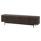 Hudson&Canal Whitman TV Stand for TV's up to 85" - Alder Brown-The top has a weight capacity of 75lbs, inside storage area can hold 45 lbs in each section