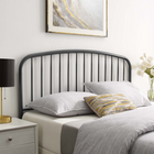 Modway Nova Metal Full Headboard - Grey-Powder Coated Iron Construction