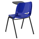 Flash Furniture Ergonomic Shell Chair with Right Handed Flip-Up Tablet Arm - Blue-880 lb. Weight Capacity