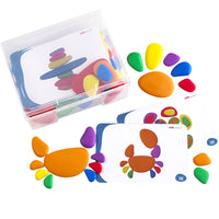 edxeducation Rainbow Pebbles - Set of 36 + 40 Activities-Rainbow Pebbles are useful for developing fine motor, sorting, counting, sequencing, and creative design skills
