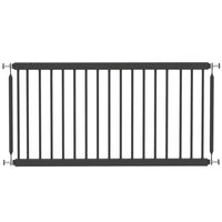 PawHut 26"-37" Dog Gate - 18" Tall Pet Gate and 2 Extensions - Black-Adjustable width fits doors, hallways, and narrow spaces