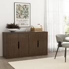 Manhattan Comfort Rivington 60" Modern 4-Door Sideboard - Walnut-4 spacious tiers provide generous hidden storage for dining storage, living room organization, or entryway styling