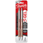 Sharpie S-Gel Metal Pen – 0.7mm – Black Ink – Champagne – 2 Pack-Gel Retractable Pen